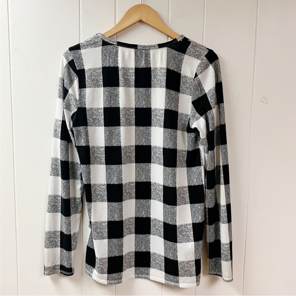 Y2K Boho Loungewear Cozy Sleepwear Lucky Brand Buffalo Plaid PJ Top Pants Large - Picture 4 of 10